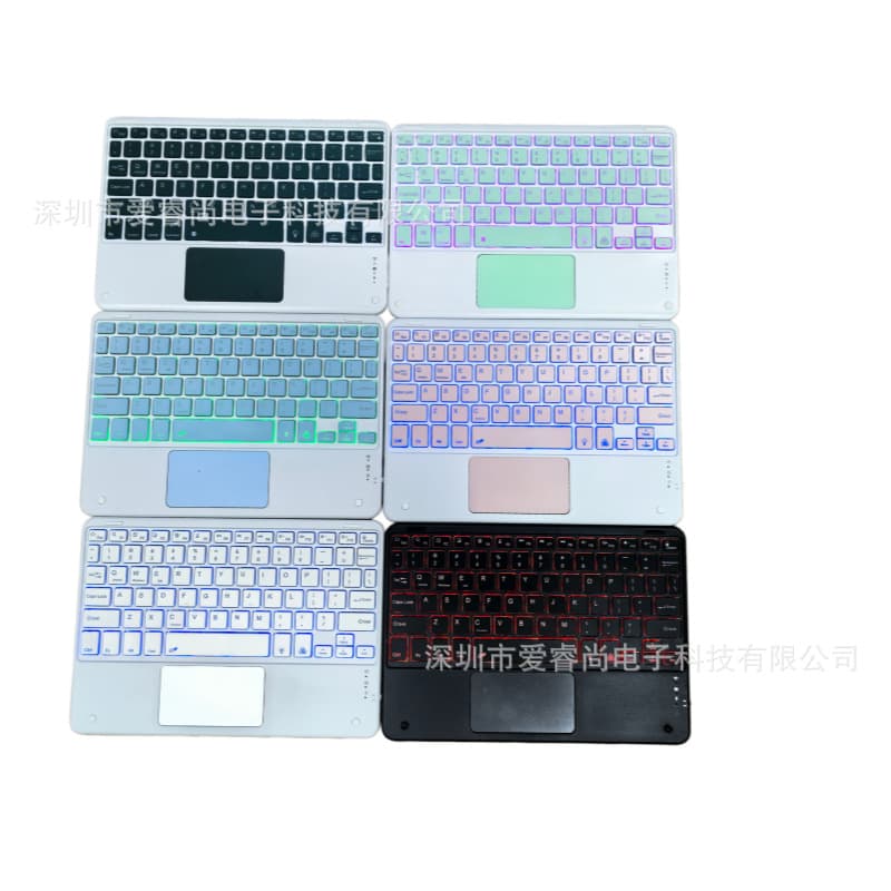 Bluetooth Keyboard for iPad Android Tablet 10-inch Wireless Touch Backlit Keyboard for Huawei Lenovo