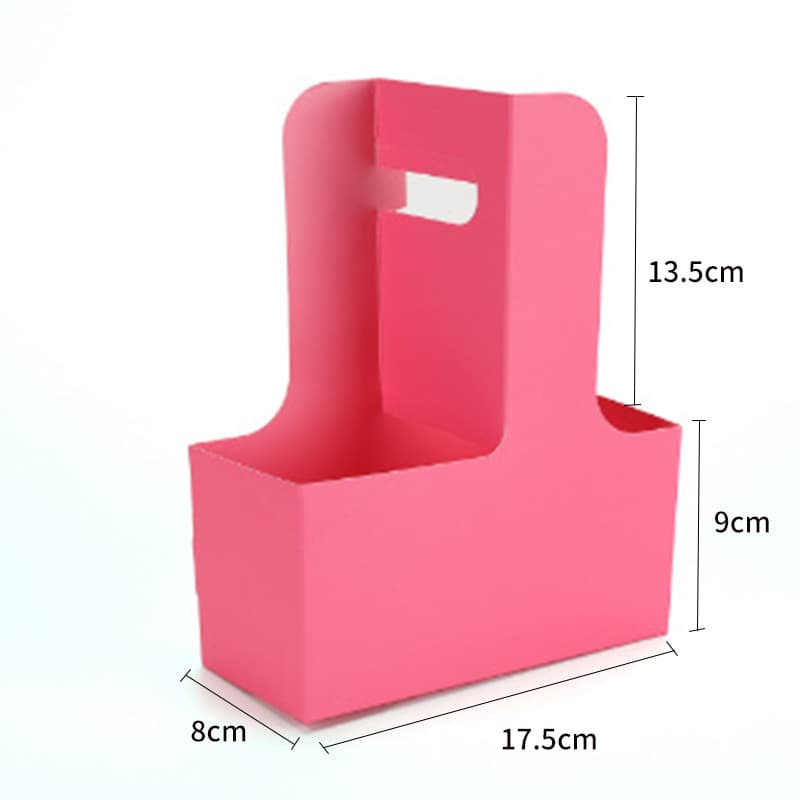 Custom Kraft Paper Cup Carrier for Coffee and Milk Tea, Thickened Disposable Cup Holder for Takeout Packaging, White Card Cup Carrier in Stock