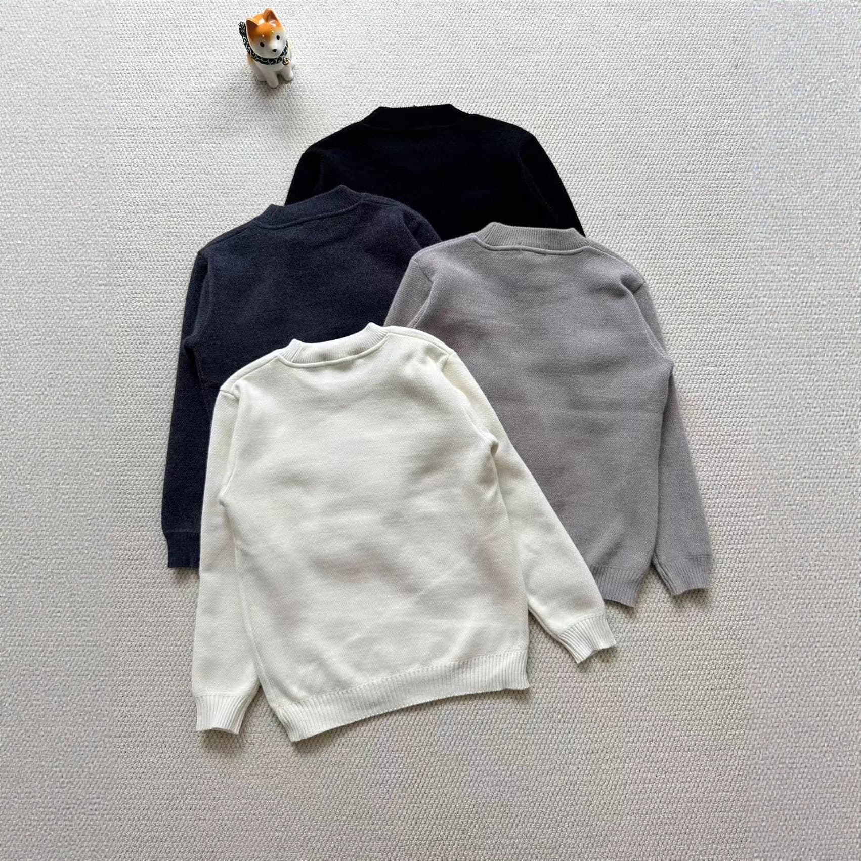 Autumn/Winter New Mink Plush Fleece Lined Thick Sweater Men's Style