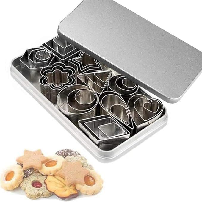 30-Piece Set Stainless Steel Biscuit Mold Heart Star Flower Cookie Cutter Press Forming Tool DIY Baking Utensils Irregular Shape
