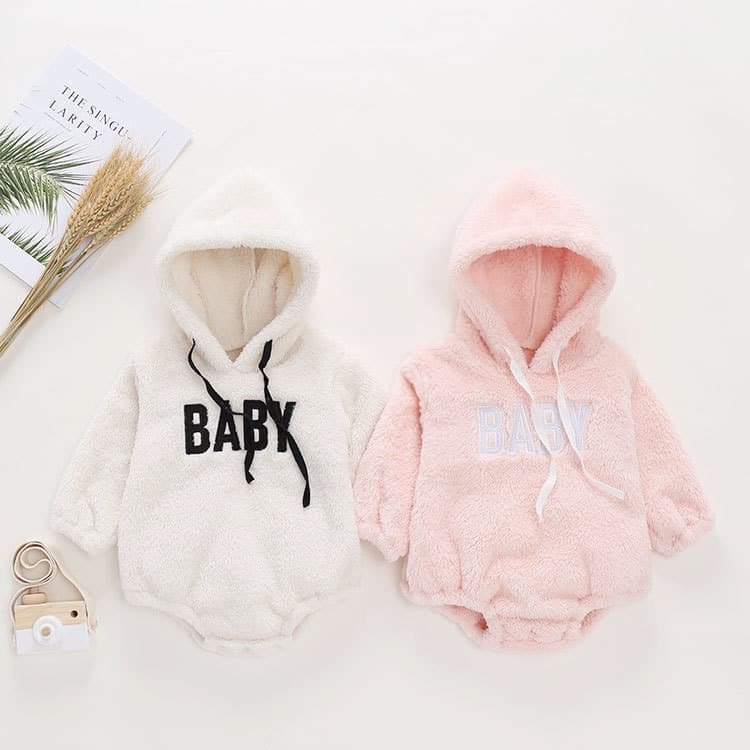 ins cotton non-falling velvet children's clothing newborn autumn and winter long climbing BABY children's clothing baby Christmas khaki lambswool