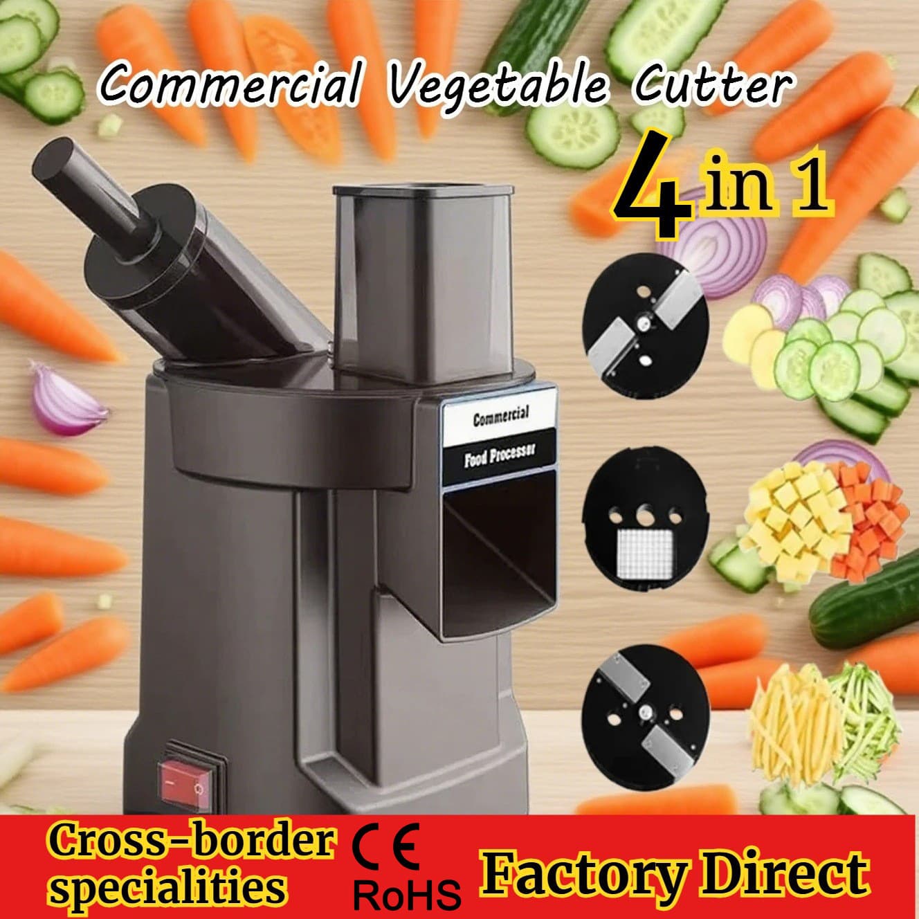 Cross Border Vegetable Cutter Beveled Double Feeder