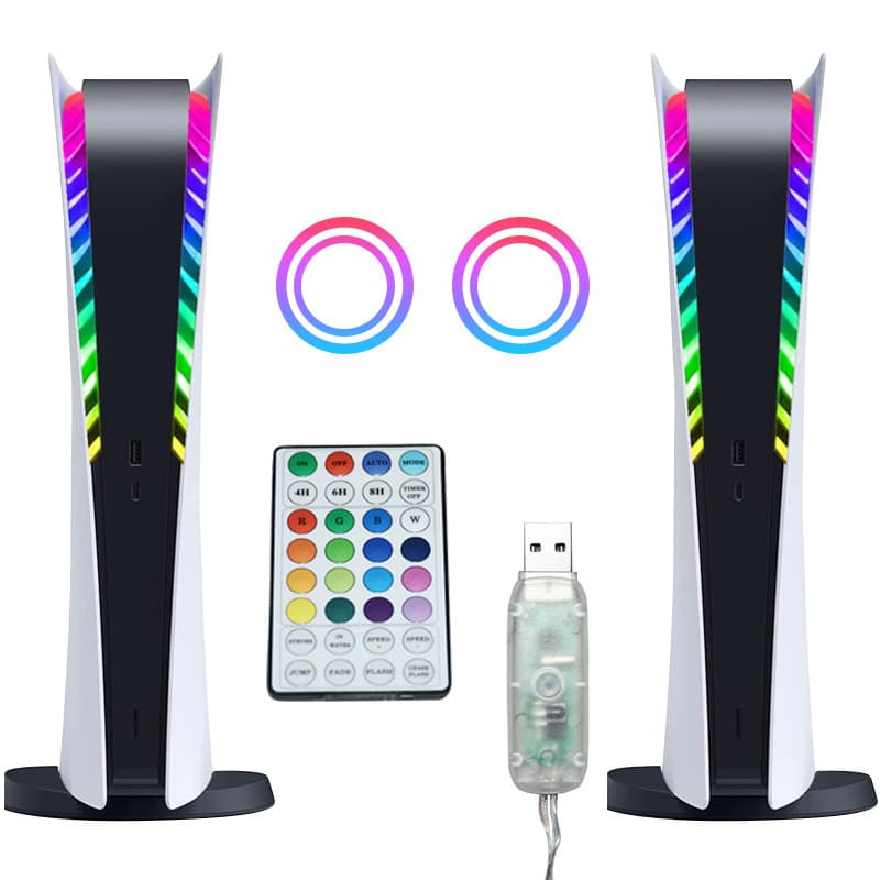 Ps5 Marquee Seven-Colorful Colorful Changing Luminous Atmosphere Marquee Ring Strip DIY Remote Control Game Accessories