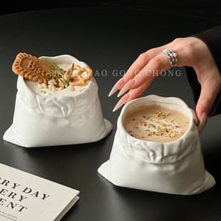 Creative Ceramic Mug Bag Coffee Cup Unique Handmade Latte Art Cup Afternoon Tea Cup