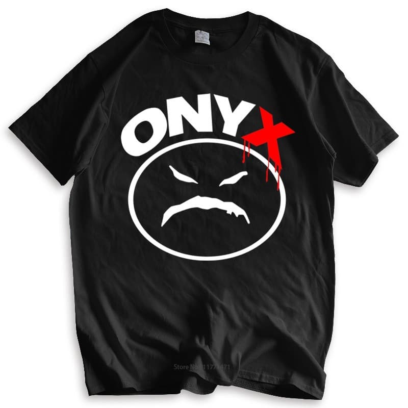 New T-Shirt Black Tops for Men New ONYX Bacdafucup Rap Hip Hop