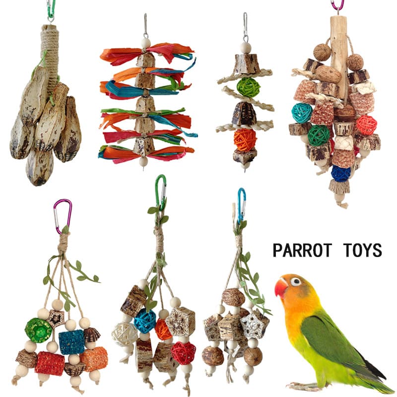 Exported Parrot Toy Bite Supplies Bird Stand Rod Cage Decoration Beak Grinding Boredom Relief Educational Chew String