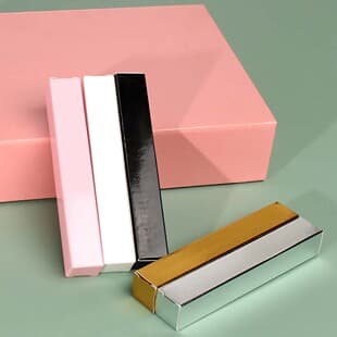 In Stock Lip Gloss Tube Soft Tube Pink Packaging Paper Box, Cosmetic Eyeliner Mascara Tube Empty Box 22*136