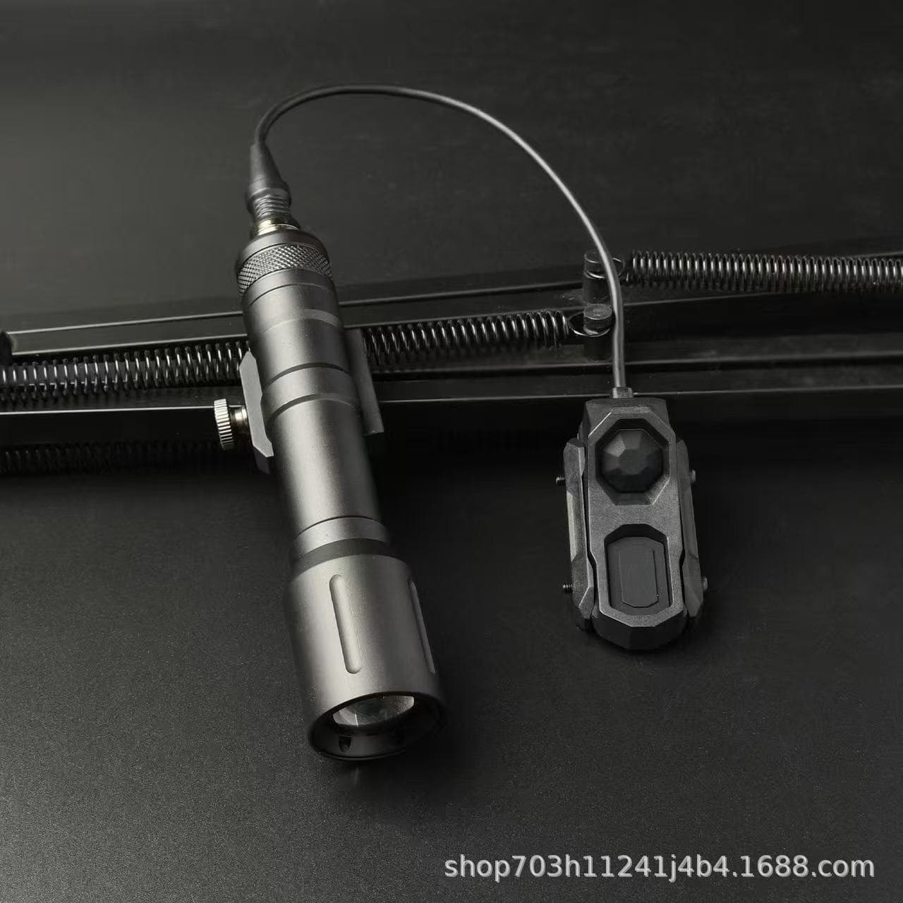 All-Metal Tactical V2 Focus Flashlight with Remote Pressure Switch AX Kit Model 20MM Tactical Toy Accessory