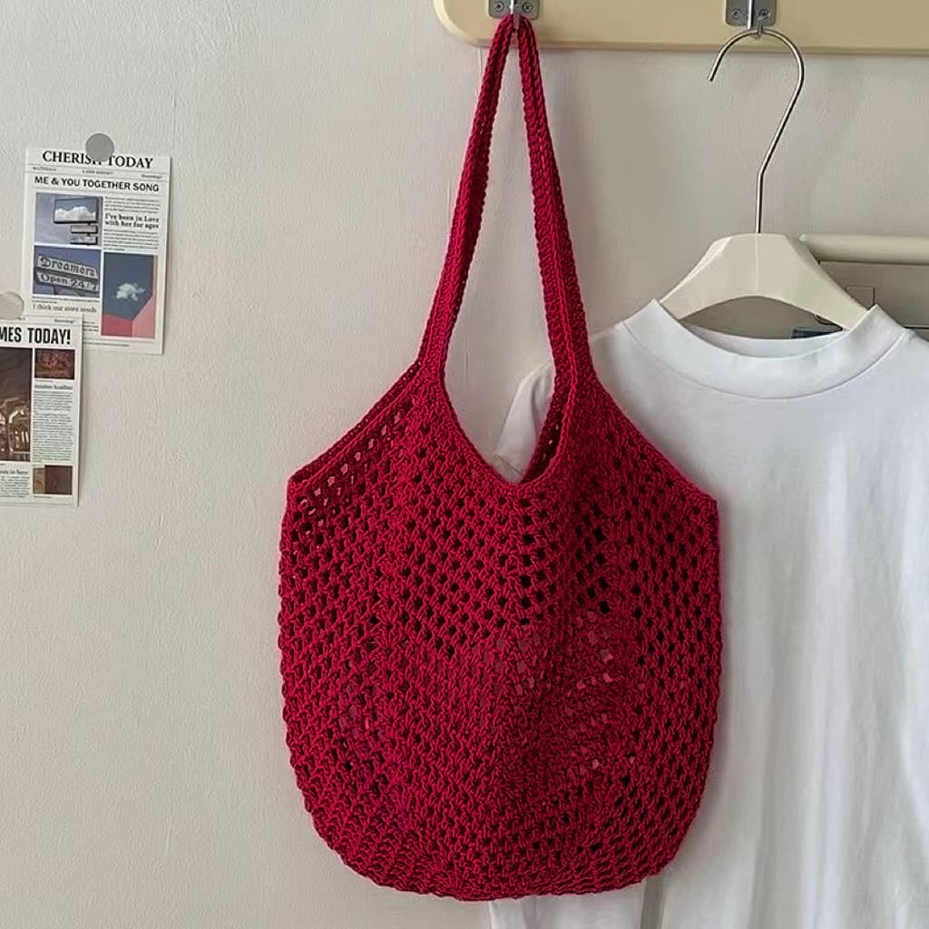 Large Capacity Tote Bag Woven Bag Summer Shoulder Bag Women's Handwoven Bag New Vacation Beach Bag