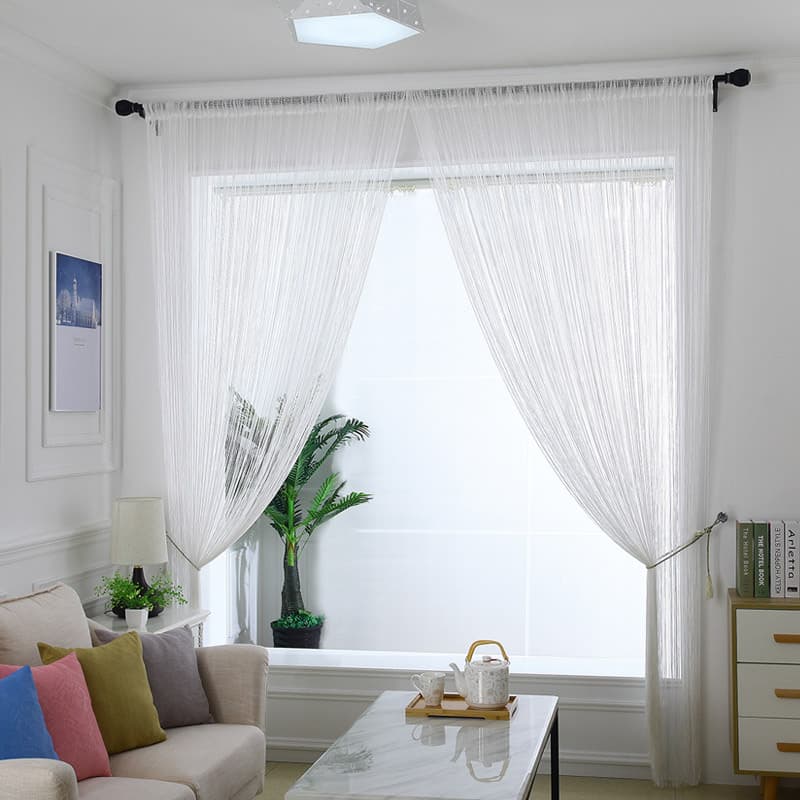 Factory direct delivery 3*3m linear curtain wedding decoration door curtain wire curtain home decoration curtain finished hanging curtain partition curtain