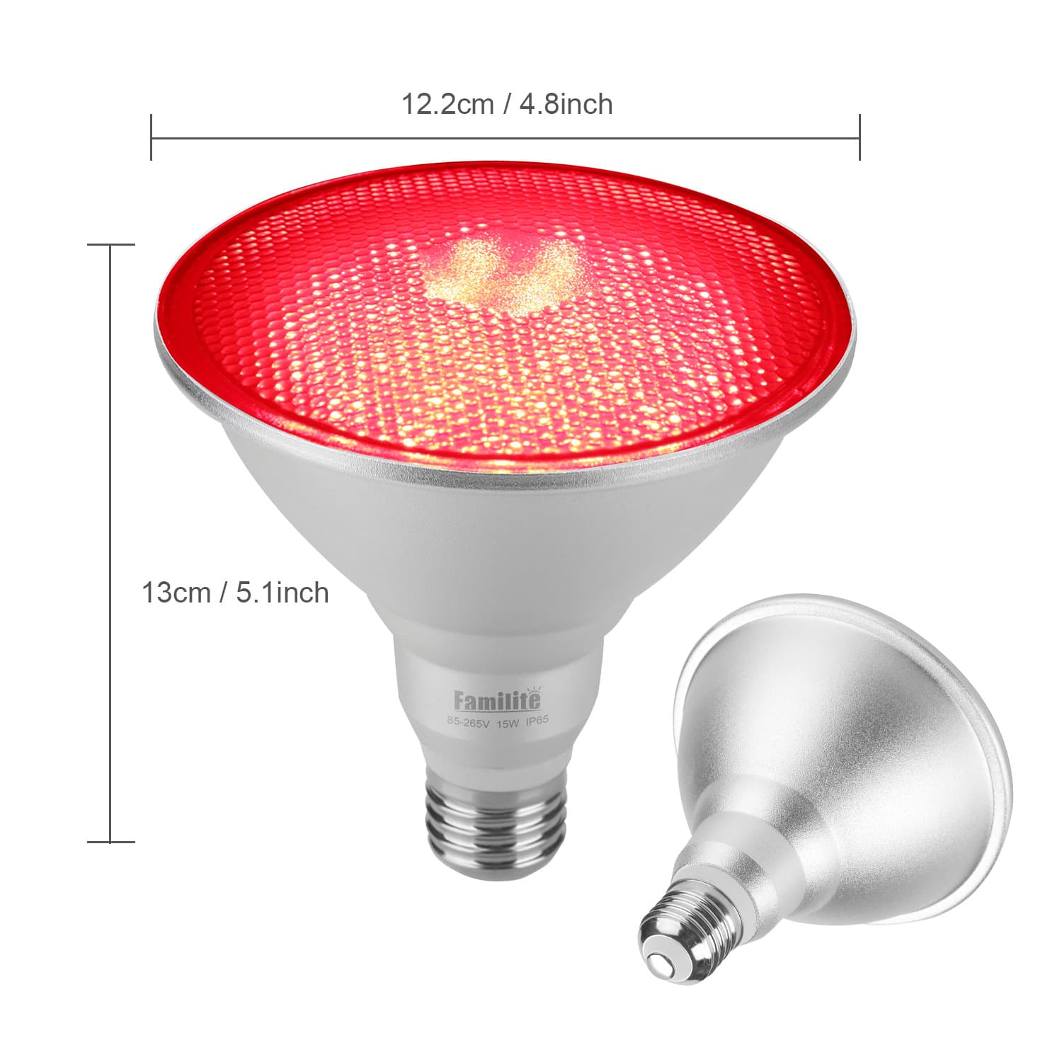 Waterproof LED Color Par38 15W Pagoda Lamp IP65 Red Yellow Blue Green Aquamarine Lamp Shade 85-265V For Export