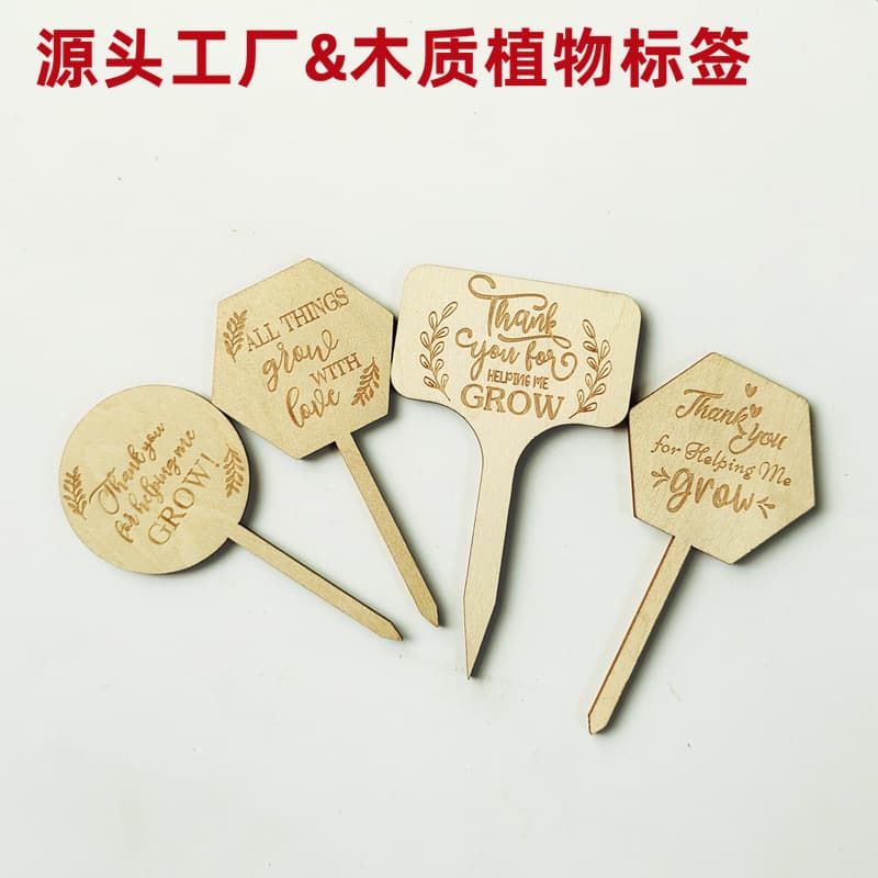 Wooden Plant Labels Flower Tags Greenery Name Plates Writeable Wood Garden Markers