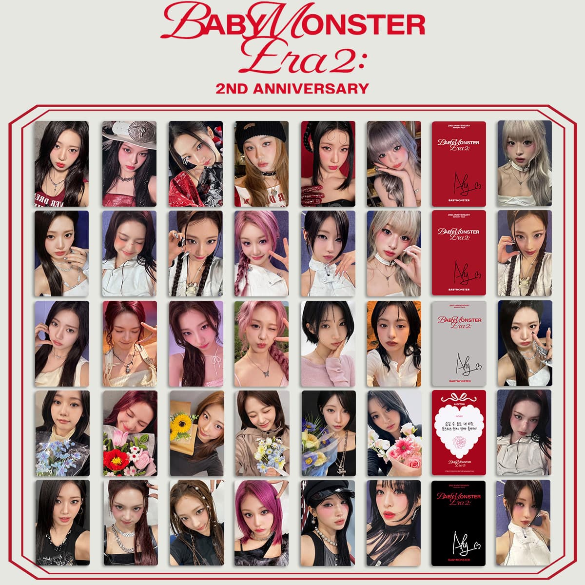 BABYMONSTER 2nd Anniversary Photo Card Membership Gift Special 2ND ANNIVERSARY Photo Card