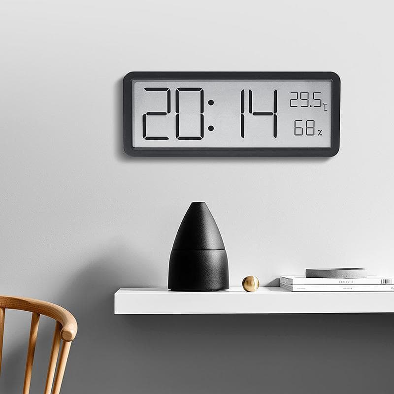 Ins Simple Large Screen Clock Living Room Wall Clock Temperature Humidity Creative Modern Hanging Standing Yd106