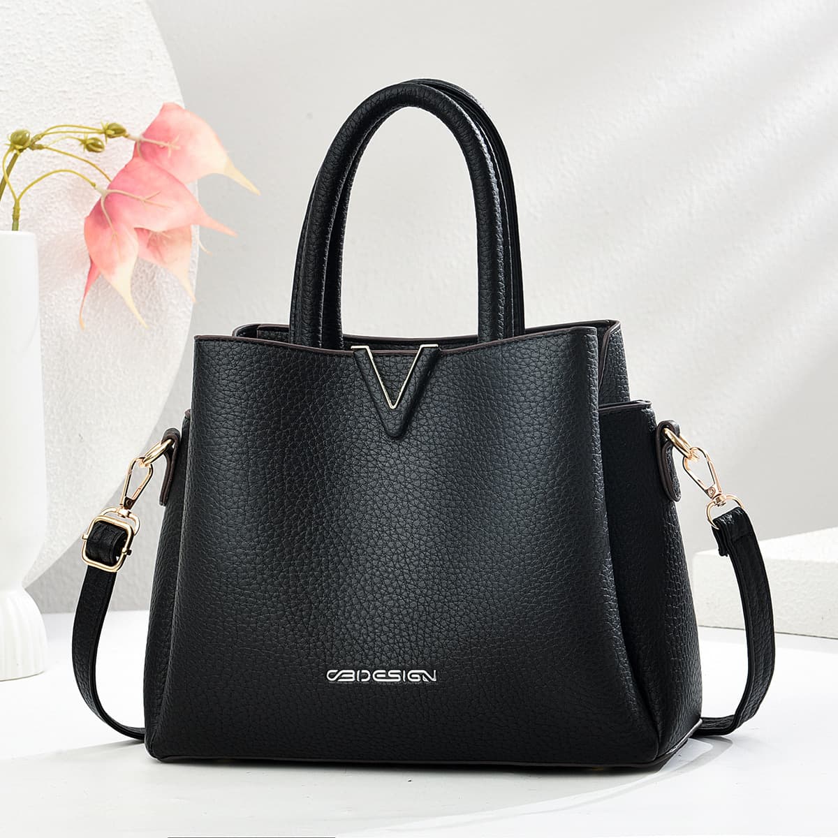 New stylish and fashionable handbag for mom, luxury versatile large-capacity multi-layer shoulder bag crossbody bag
