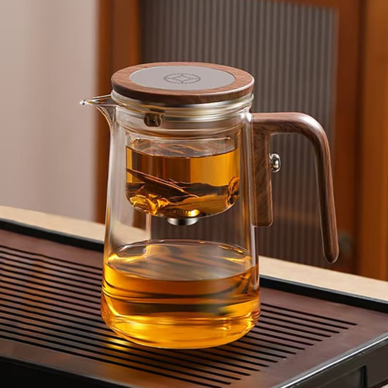 Teapot Tea-Water Separation Piao Yi Cup All-Glass Heat-Resistant Filter Tea Brewing Tool Kung Fu Tea Set Magnetic Tea Cup