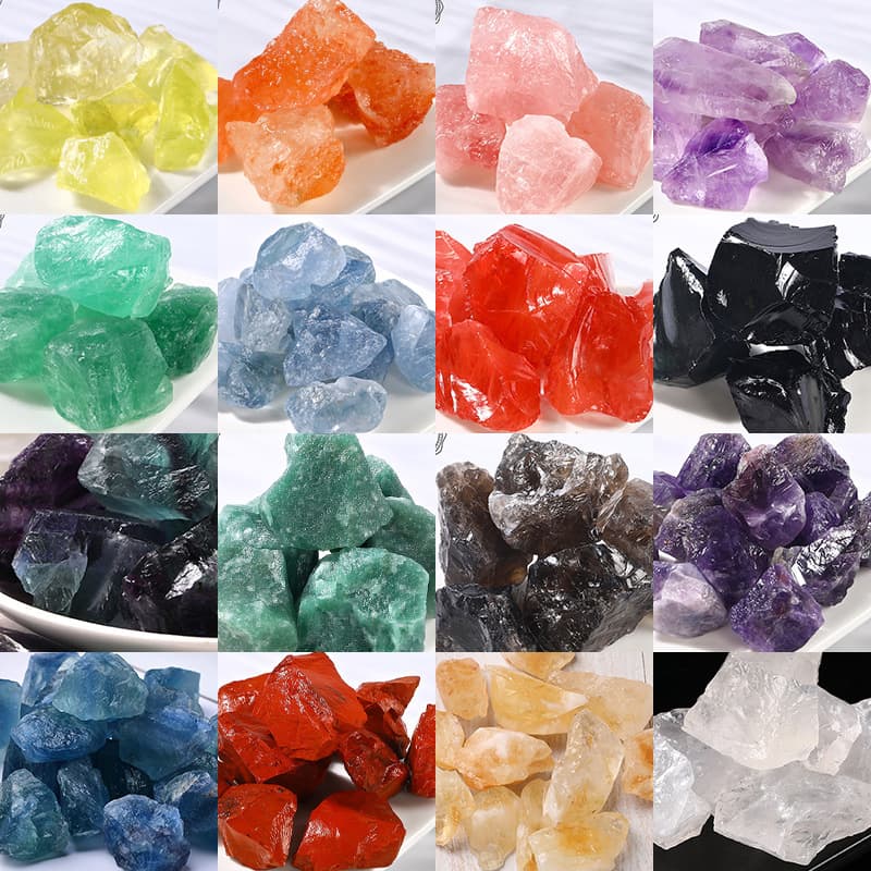 Colorful Crystal Raw Stone Aroma Diffuser Stone Powder White Purple Yellow Green Fluorite Crystal Aroma Diffuser Stone Wholesale