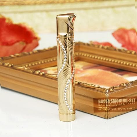 Spike women's special lighter gift creative long diamond-encrusted women's lighter cigarette lighter wholesale