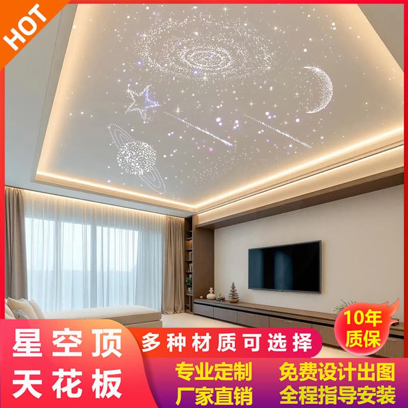 Gypsum Board Starry Sky Ceiling Drop Ceiling Fiber Optic Star Lights for Living Room Bedroom Home Theater Bar Club Cinema