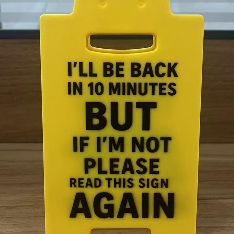 Caution Overstimulated Office Desk Sign Creative Desktop Decoration