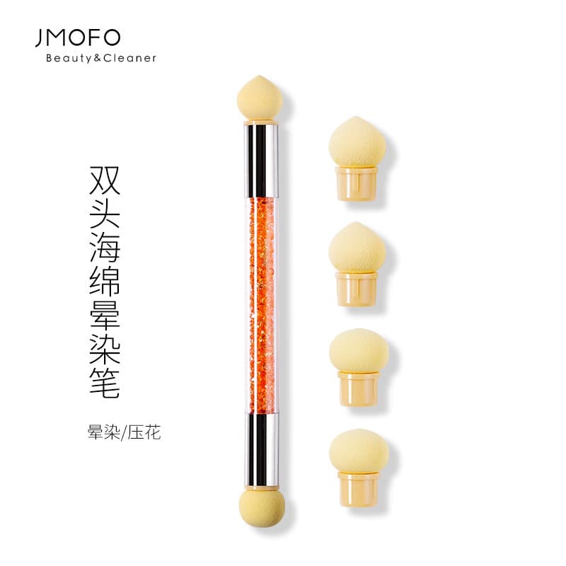 Manicure tools smudge pen double-ended sponge pen smudge pen stippling pen nail polish glue gradient pen delivered with 4 pen tips