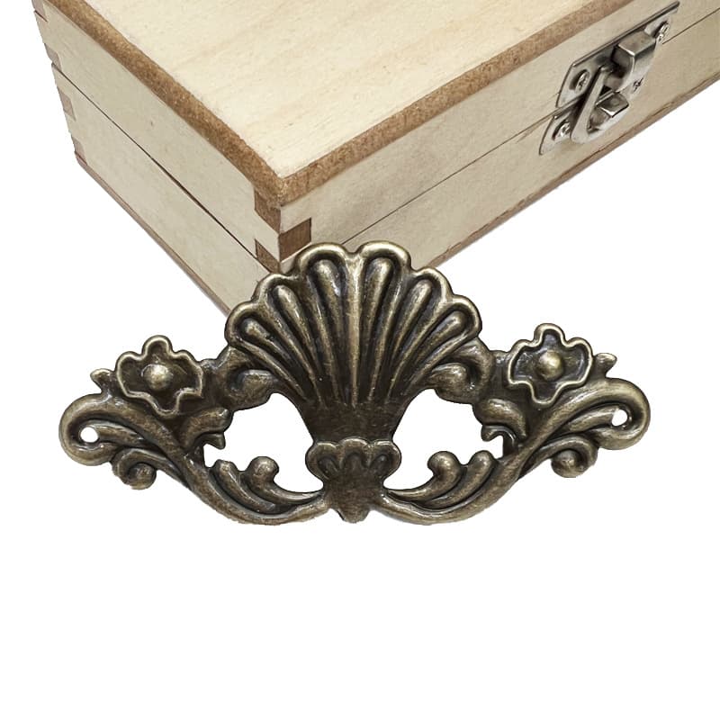 97X47mm iron corner ornaments, antique furniture corner trimmings, decorative patches, wooden box gift box outer packaging accessories