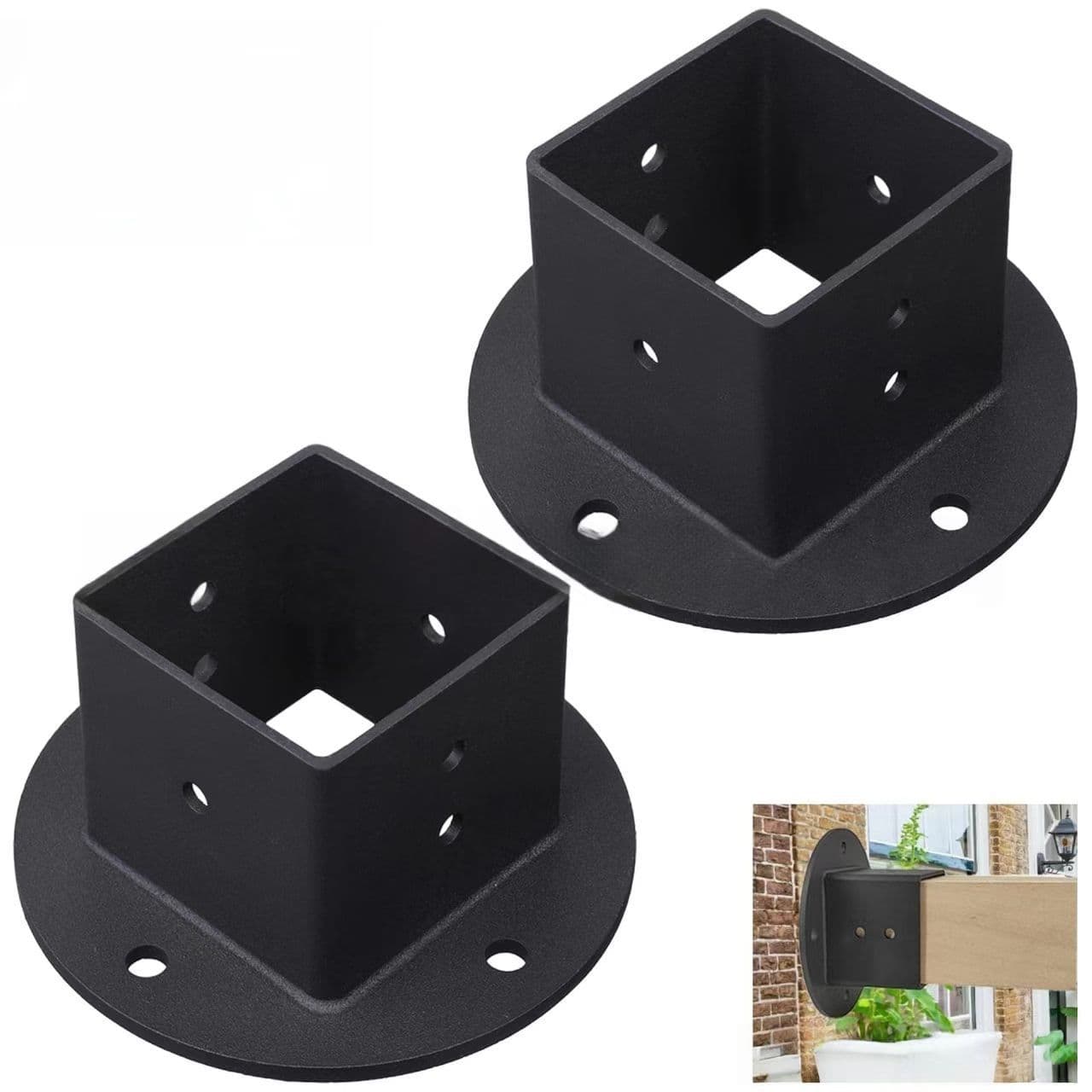 Cross-border Temu Floor Flange 2x2 Post Anchor Base Heavy Duty Solid Square