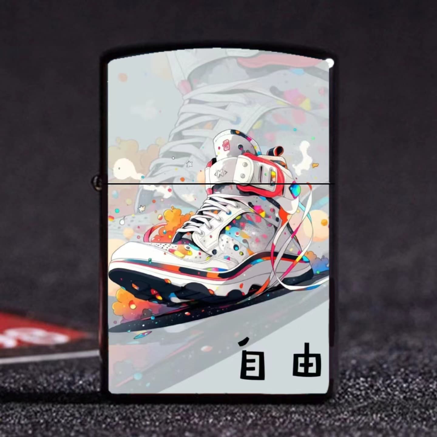 AJ Kerosene Lighter Game Classic Creative Metal Windproof Lighter Neptune Dopamine Point Whoever Makes Fortune