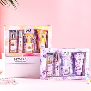 Victoria Perfume Body Lotion 4-Piece Set for Men and Women, Long-Lasting Fragrance Body Spray Body Lotion Secret