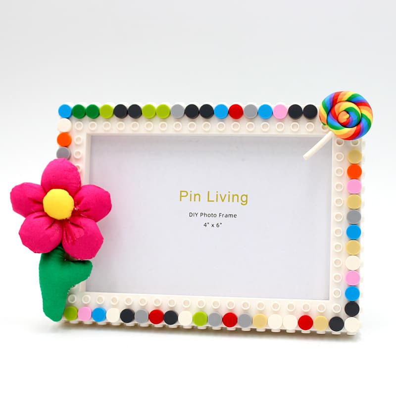 Memory Patch Handmade Fabric Flower DIY Brick Photo Frame Stand Acrylic Creative Factory Early Education Assembly Photo Wall