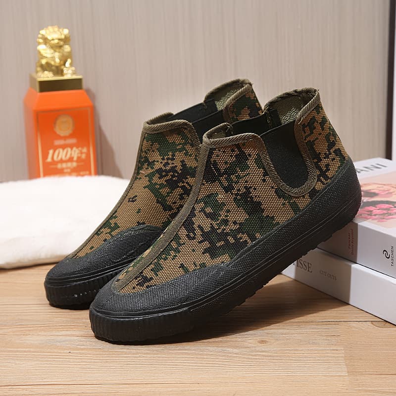 2023 Spring/Summer Work Shoes Rubber Sole Yuanbao Shoes Outdoor Casual Shoes Rubber Shoes Sneakers Anti-Slip Breathable Wear-Resistant Shoes