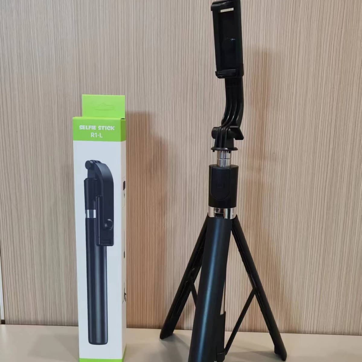 R1-L Mobile Phone Selfie Stick Live Broadcast Universal Bracket Fill Light Bluetooth Remote Control Self-Pole Anti-Shake Stabilization Artifact Tripod