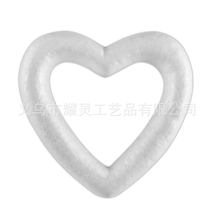 EPS polystyrene hollow heart ring for wedding and festival decorations, Valentine's Day heart accessory