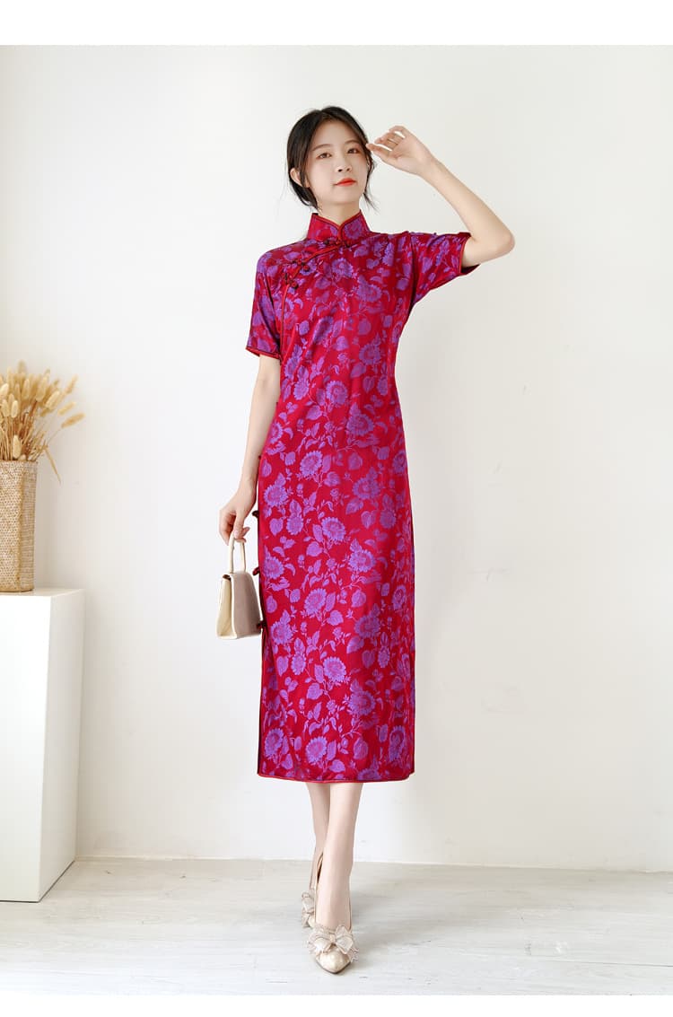 One-piece tailoring cheongsam processing, custom processing of customer-supplied designs and materials, including labor and materials, OEM/ODM processing of women's clothing cheongsams