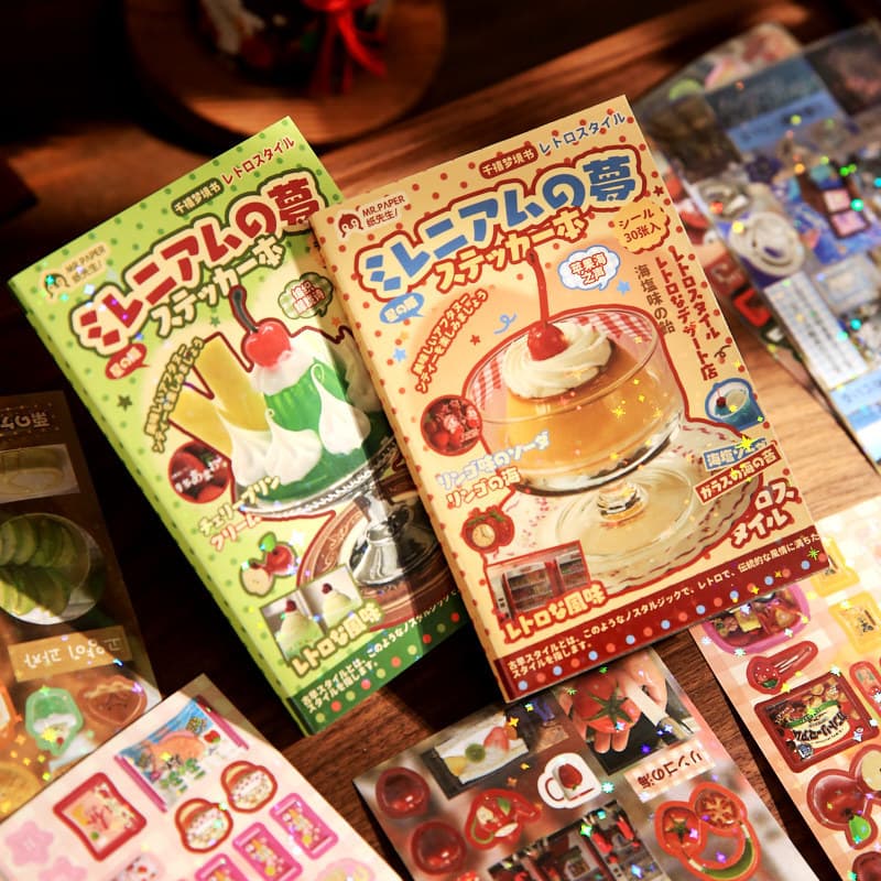 Mr. Moyan Paper's ancient style cut film sticker book Millennium Dream Book Japanese ins style dessert pocket decoration