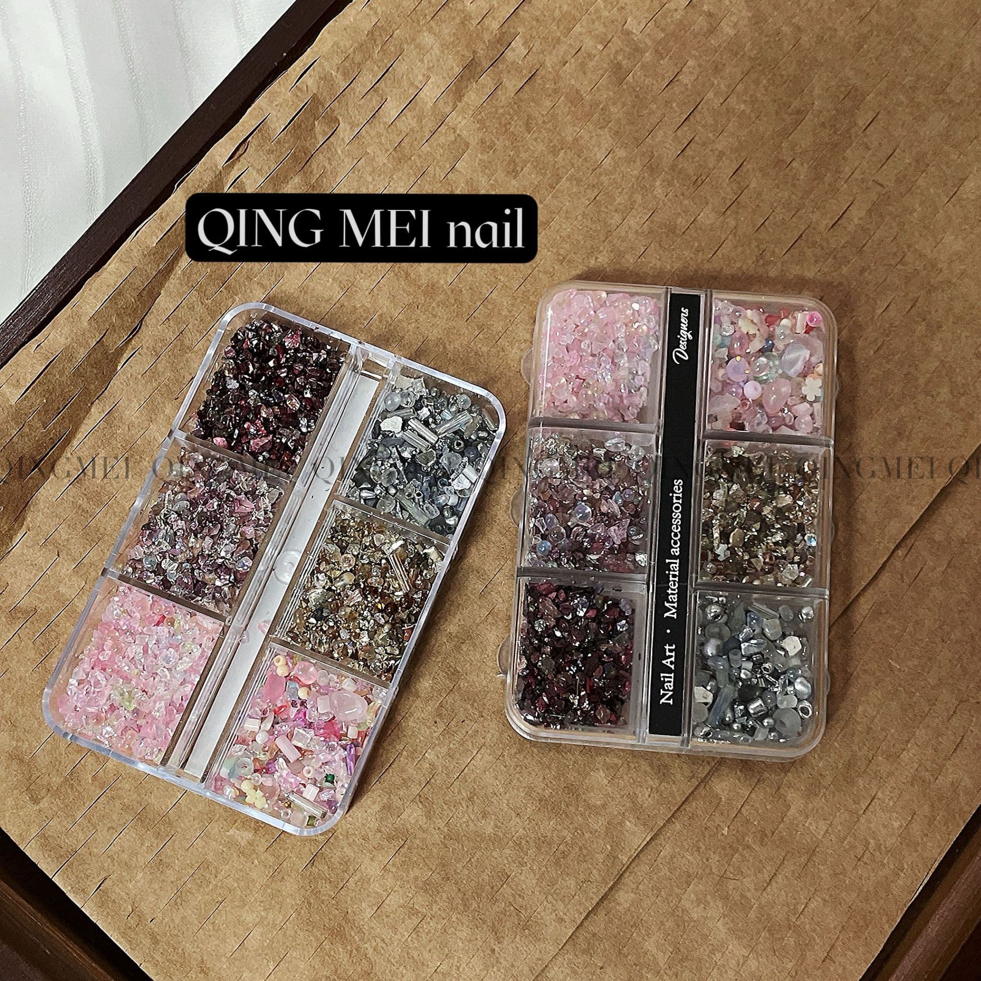 Qingmei Natural Irregular Crystal Crushed Stone Japanese Style Gem Nail Art Seven-Color New York Storm Nail Art Accessories
