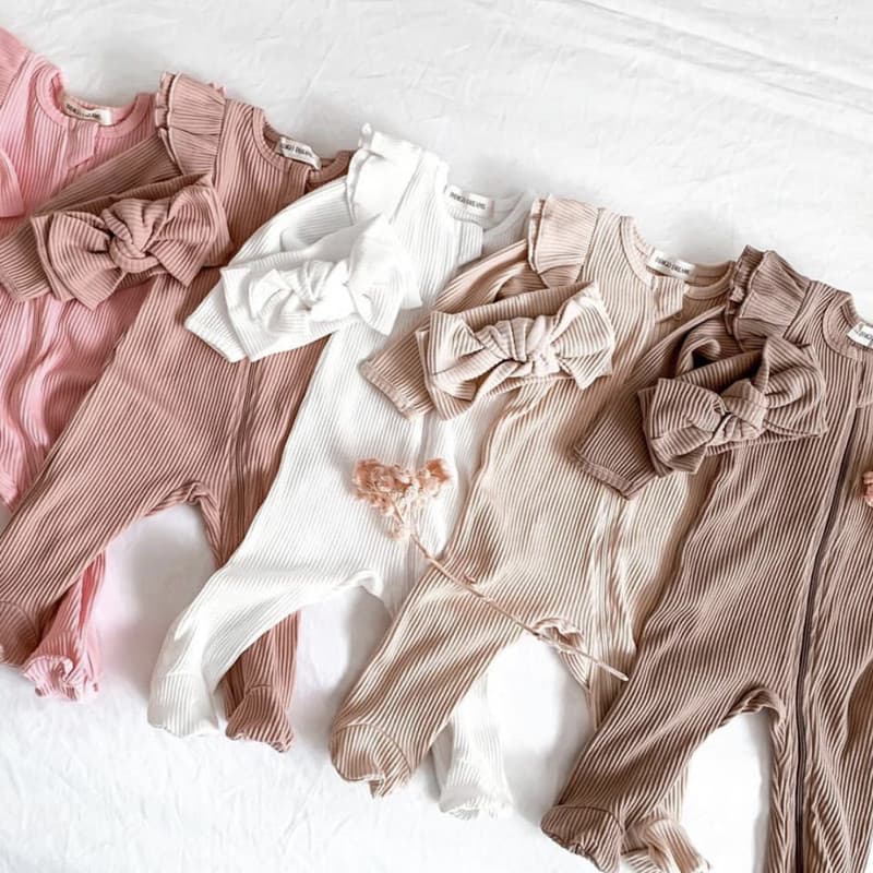 Baby Girl Infant Romper Autumn Winter Long Sleeve Footed Knit Stretch Pure Cotton Onesie Newborn Long Bodysuit