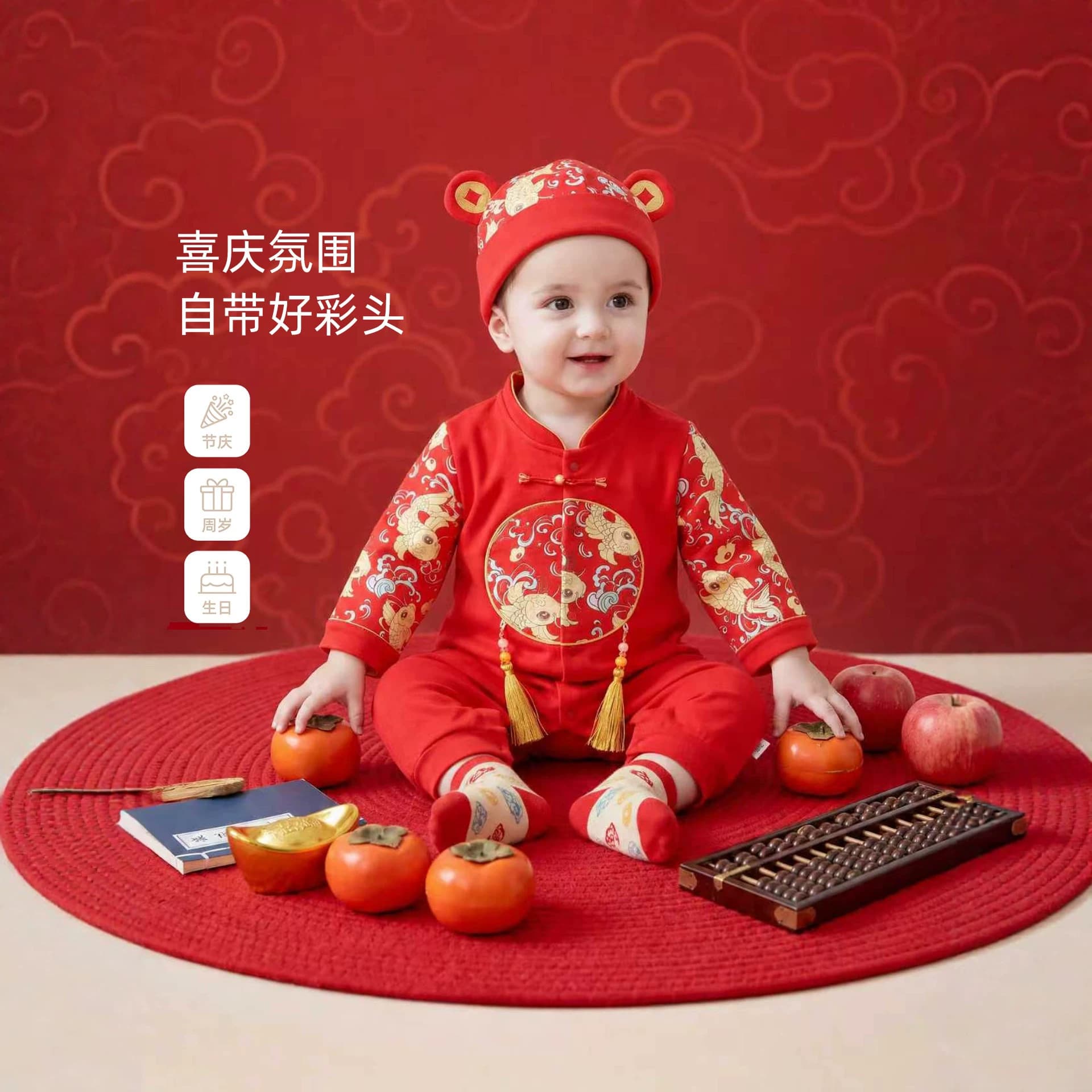 Baby clothes, baby boy, spring and autumn jumpsuit, full moon, 100th birthday dress, 100th day, 100th birthday party, photoshoot, autumn clothes