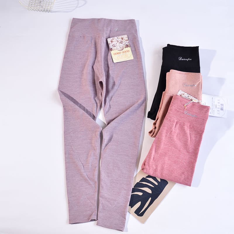 Women's Autumn/Winter Style German Fleece Imitation Cashmere Thermal Pants Warm Tight-Fit Plus Size Base Thermal Pants 8808 An