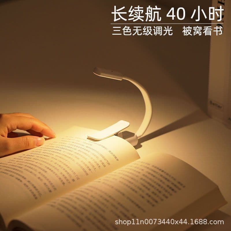 Creative Eye-Care Clip Lamp Small Desk Lamp for Dormitory Study Charging Reading Book Clip Light Student Bed Reading Night Light