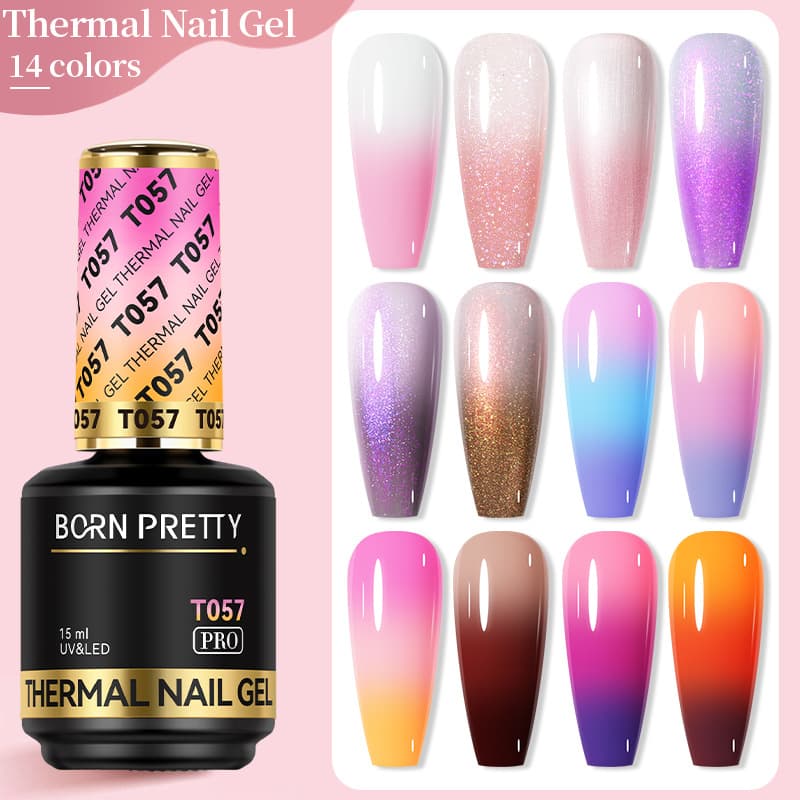BORN PRETTY Nail Temperature-Color Changing Solid Nail Polish Autumn/Winter Popular Thermal Gradient Phototherapy Nail Polish