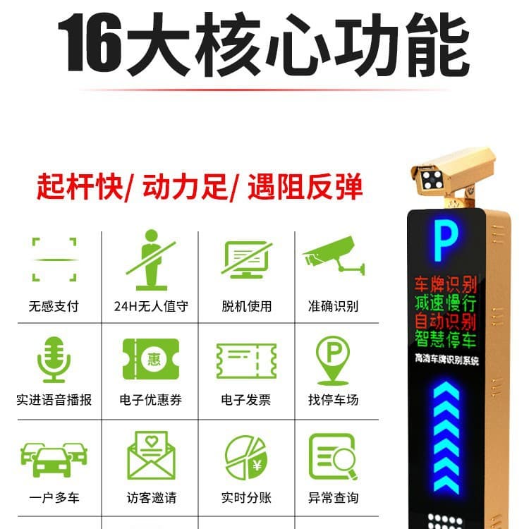 Custom Face Recognition Electronic Sentinel, Vehicle Identification Camera, Integrated Barrier Parking Lot License Plate Recognition System