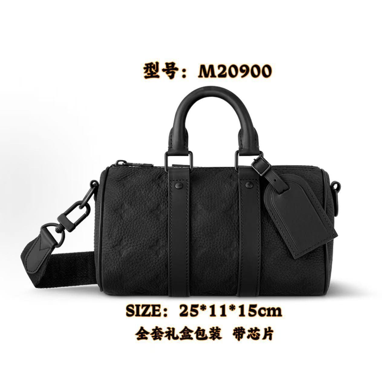 New Men's Crossbody Bag, Top-Grain Cowhide Pillow Bag, Embossed Shoulder Bag, Roller Cylinder Bag, Fashionable Sling Bag