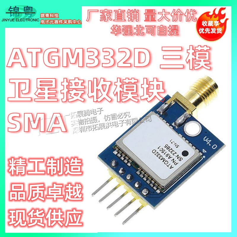 ATGM332D 5N71 GPS BeiDou GLONASS Triple-Mode Satellite Receiver Module SMA Replace NEO-M8N