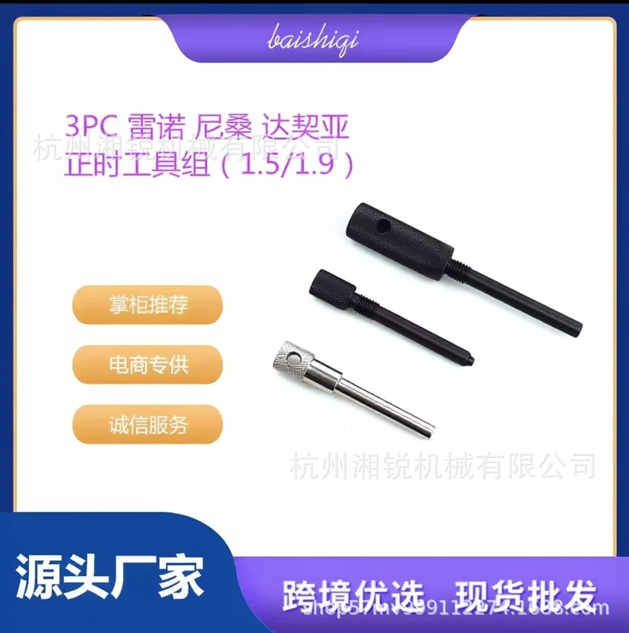 Cross-Border Applicable Valve Timing Tool for Renault and Dacia 1.5 and 1.9 Dci Engines, Pins Crank