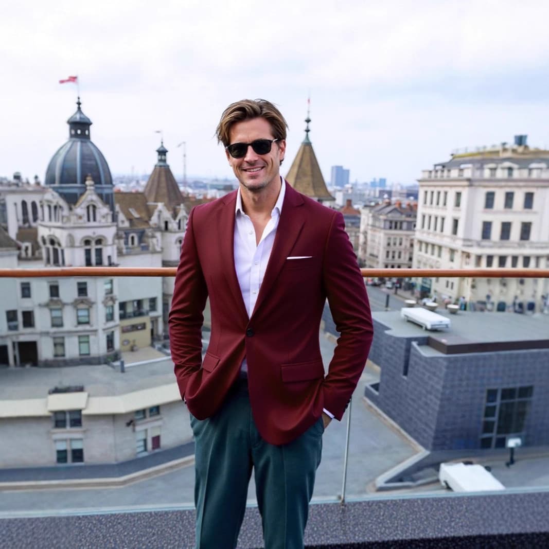 Export 2025 New Spring/Autumn Men's Business Formal Suit Fashion Casual Slim Fit Blazer Jacket