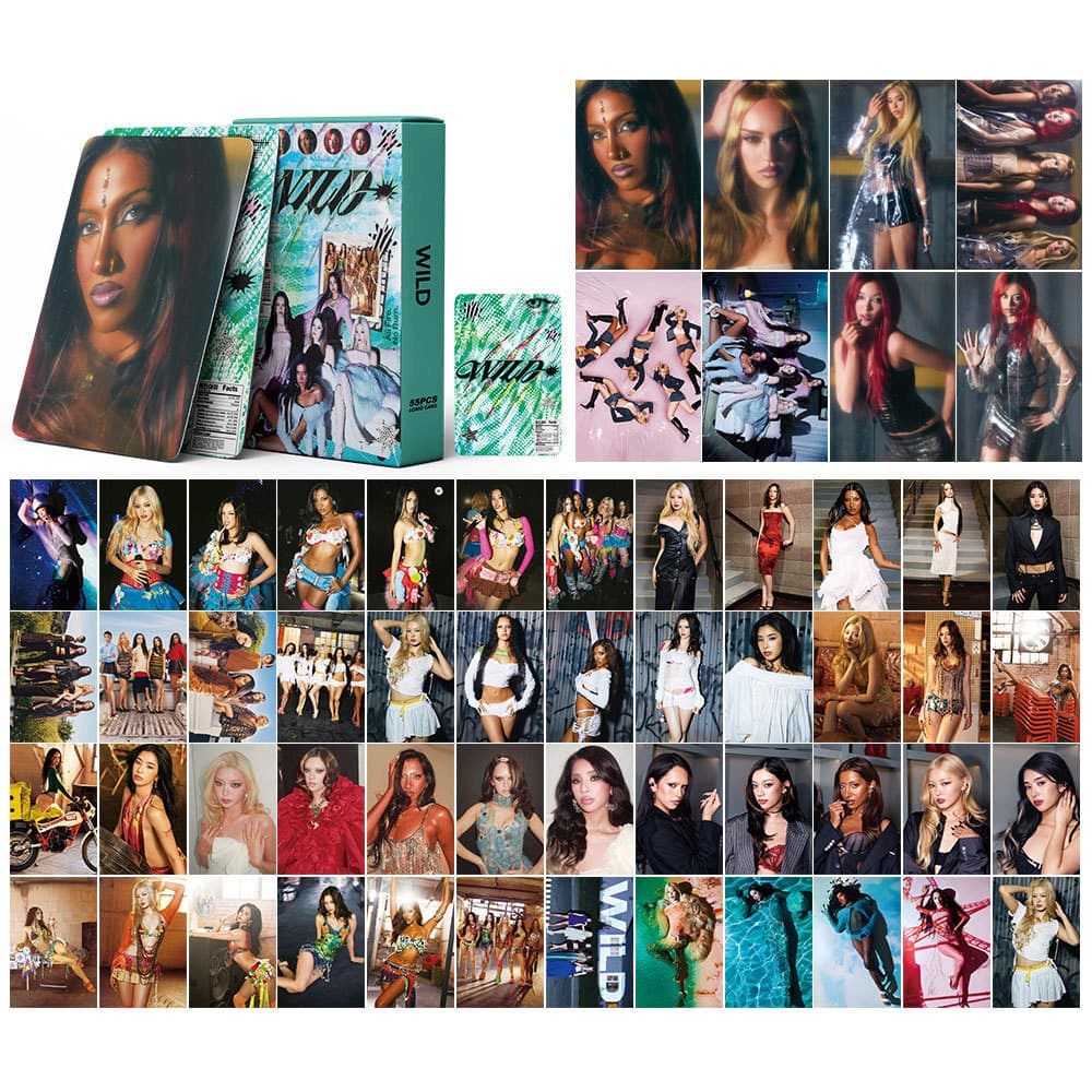 Cross-border 55pcs KATSEYE Self-made Small Cards, Cat Eye WILD 2 Support Merch LOMO Cards Instagram Photo Cards