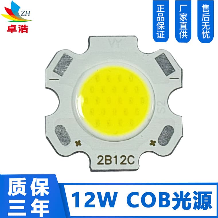 12W COB integrated light source 2011 12 series 2 parallel 300MA high brightness COB lamp beads high power 125LM/W light source