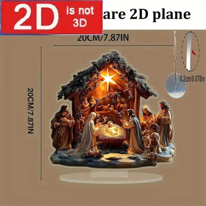 Cross-border Hot-selling Acrylic Christmas Fireplace Stocking Hanger, Gift, Snowman and Deer Figurine Decor