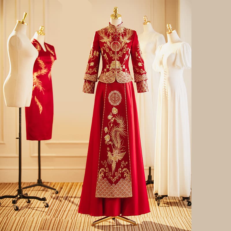Xiuhe Suit 2026 New Style Bride Chinese Traditional Wedding Dress Wedding Gown Same Style as Physical Store Plus Size Xiuhe Suit